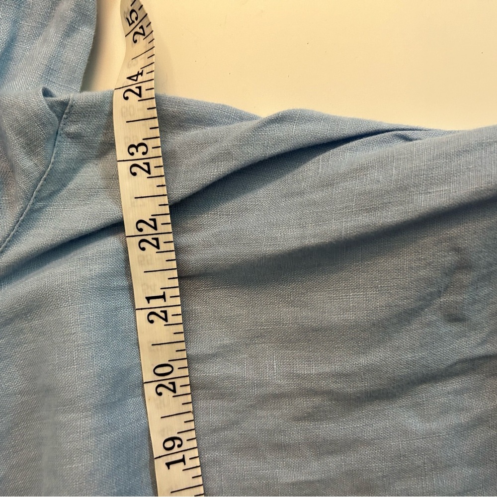 J. Jill Linen Shift Dress Cornflower Blue Cottagecore Beach Vacation  XL - Picture 9 of 9